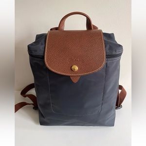 Longchamp Le Pliage Original Foldable Blue Backpack NWOT